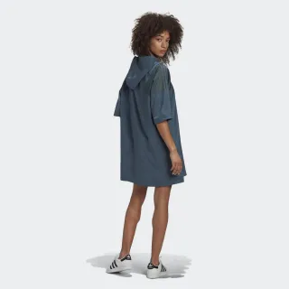 【adidas 愛迪達】DRESS 春夏洋裝 連身 女 藍綠(GK3647)