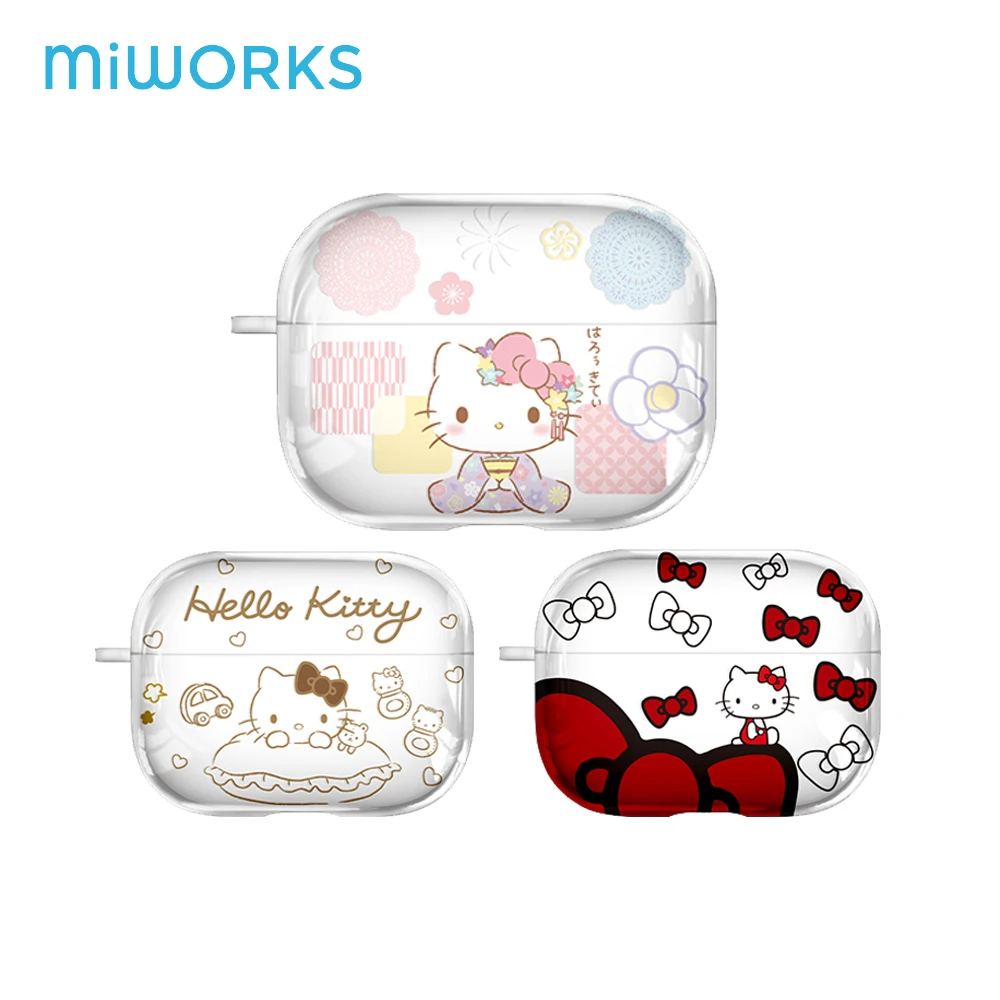 【MiWorks米沃】Apple airpods pro Hello Kitty正版授權 耳機保護殼