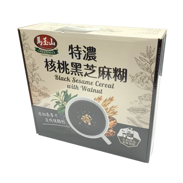 馬玉山 特濃核桃黑芝麻糊37公克x50包折扣推薦 飲料 罐頭 食材網