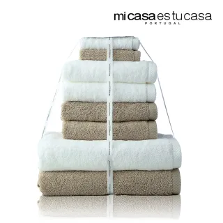 【mi casa es tu casa 米卡薩】葡萄牙有機棉毛巾8件組