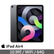 三折殼貼+磁吸觸控筆組【Apple 蘋果】2020 iPad Air 4 平板電腦(10.9吋/WiFi/64G)