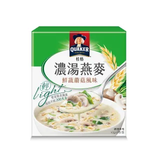 【QUAKER桂格】濃湯燕麥-鮮蔬蘑菇(43gx5包/盒)