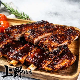 【上野物產】年菜-美式炭燒醬烤豬肋排 x2包(500g±10%/包)