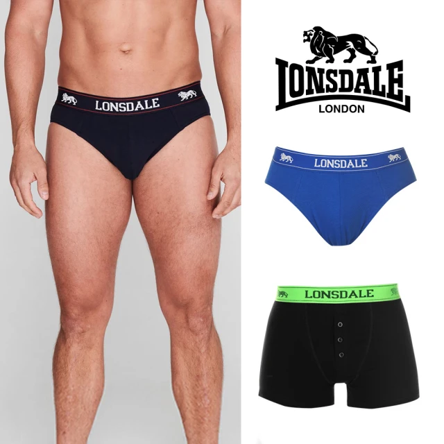 【LONSDALE 英國小獅】英綸型男-三角/四角舒適內褲 任選二組4入(LT421069/422011)