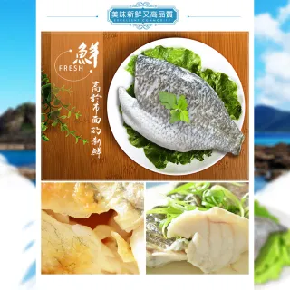 【鮮綠生活】台灣巨無霸金目鱸魚片加大量版(340g±10%/包 共10包)
