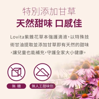【即期品】Lovita愛維他 紫錐花草本複方強護素食滴液(有效期限2023/07/31)