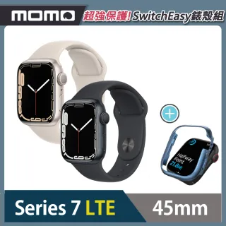 【Apple 蘋果】Apple Watch S7 LTE 45mm ★SwitchEasy金屬錶殼組