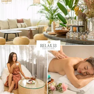 【台北-Relax 33 莊園】伴侶雙人按摩massage+肩頸放鬆專業療程(含午茶套餐2客(105分/人))