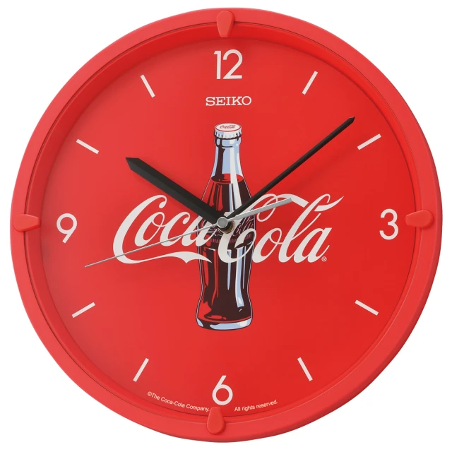 【SEIKO 精工】Coca-Cola 可口可樂 限量聯名掛鐘-30cm(QHA901R)
