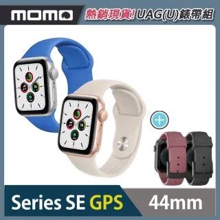 【Apple 蘋果】Apple Watch SE GPS 44mm ★UAG(U)錶帶組(鋁金屬錶殼搭配運動型錶帶)