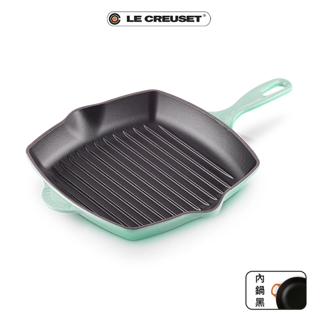 【Le Creuset】琺瑯鑄鐵鍋單柄方烤盤26cm(加勒比海藍)