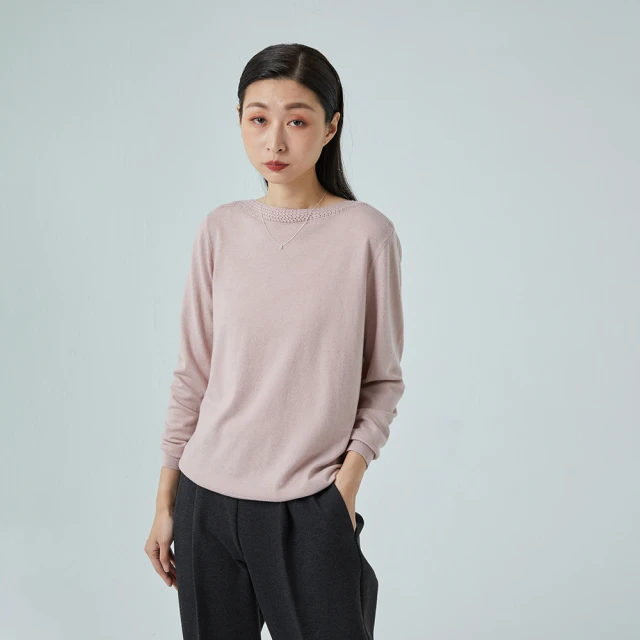 giordano ladies【giordano ladies】21FW-船領針織上衣(黑色)