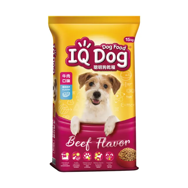 【IQ DOG】聰明狗乾糧-多種口味13.5-15kg(任選兩包)