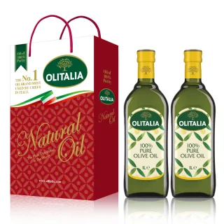 【Olitalia 奧利塔】純橄欖油1000mlx4瓶(+純橄欖油250mlx2瓶-禮盒組)