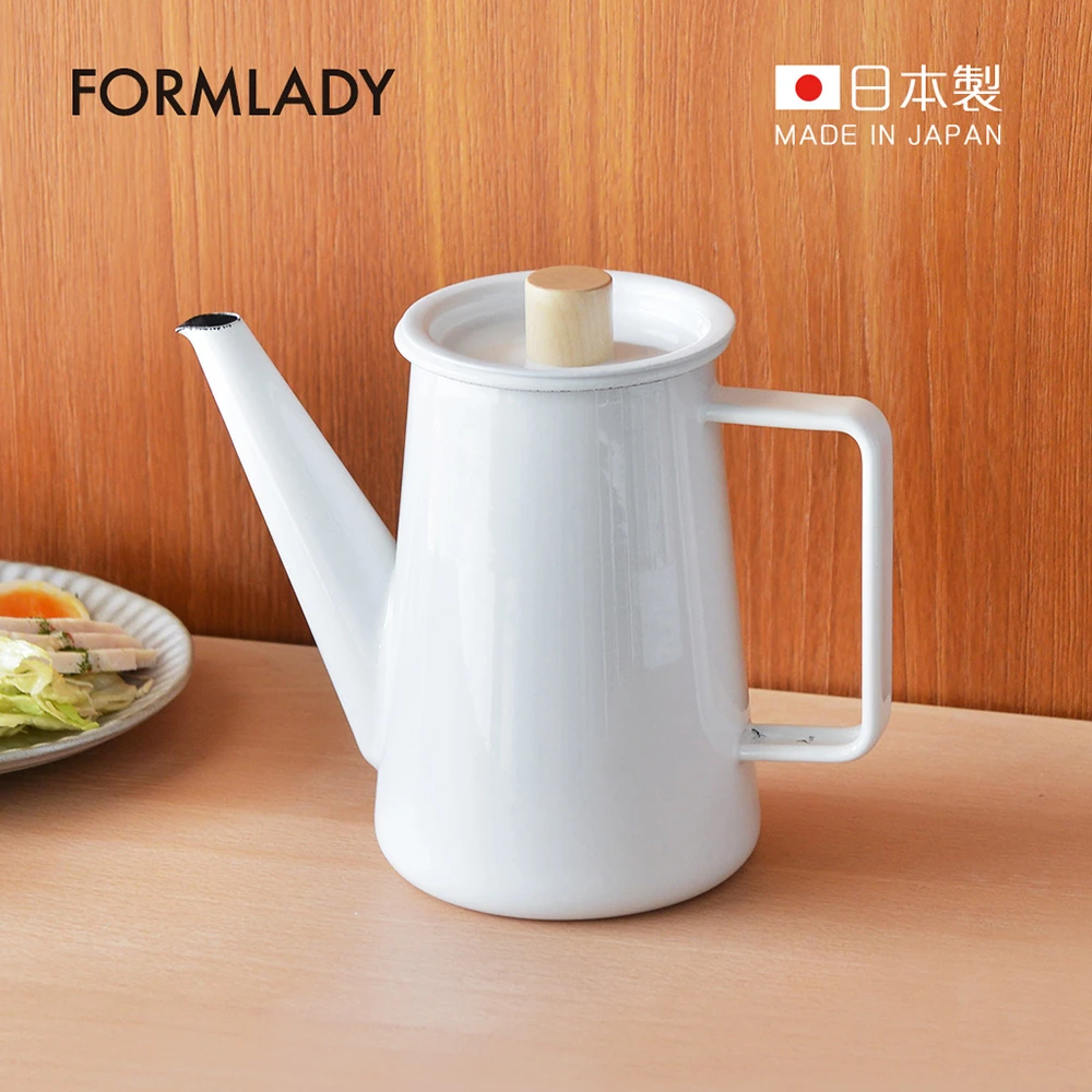 【日本FORMLADY】小泉誠 kaico日製琺瑯咖啡壺-1.1L(IH爐可使用 茶壺 琺瑯壺)