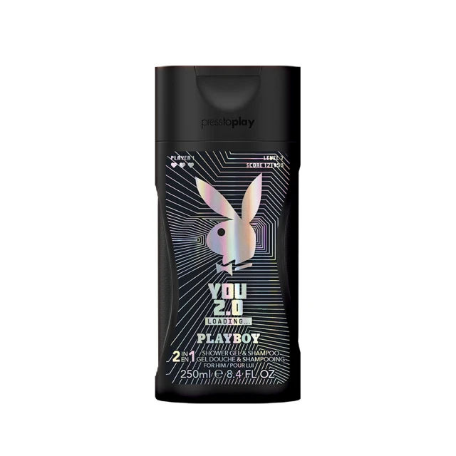 【PLAYBOY】全面啟動男性保濕香水2合1洗髮沐浴膠(250ml)