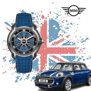 【MINI Swiss Watches】日本特仕胎框限定腕錶-藍