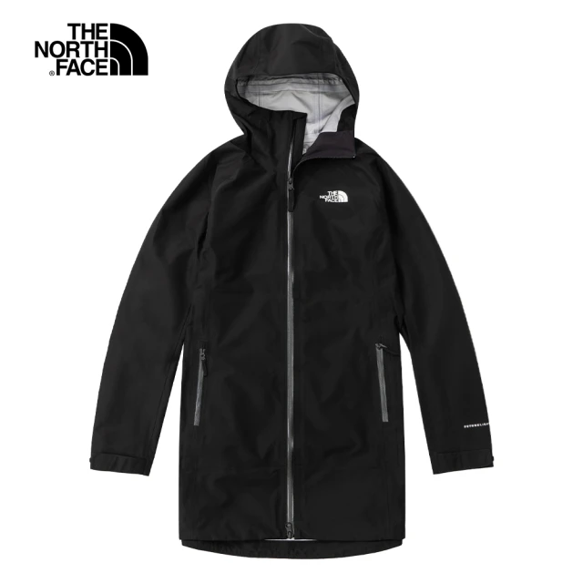 【The North Face】北面女款黑色防水透氣衝鋒衣｜5K2VJK3