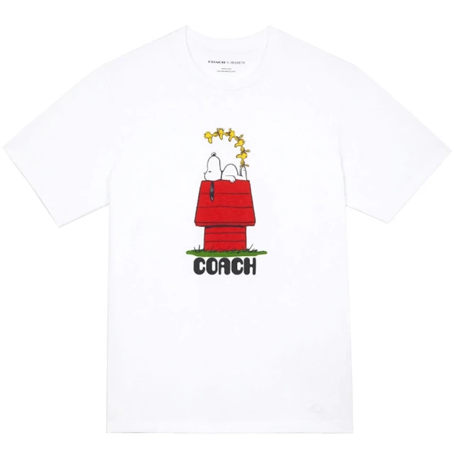 COACH【COACH】Coach X Peanuts Snoopy 白色純棉T-Shirt