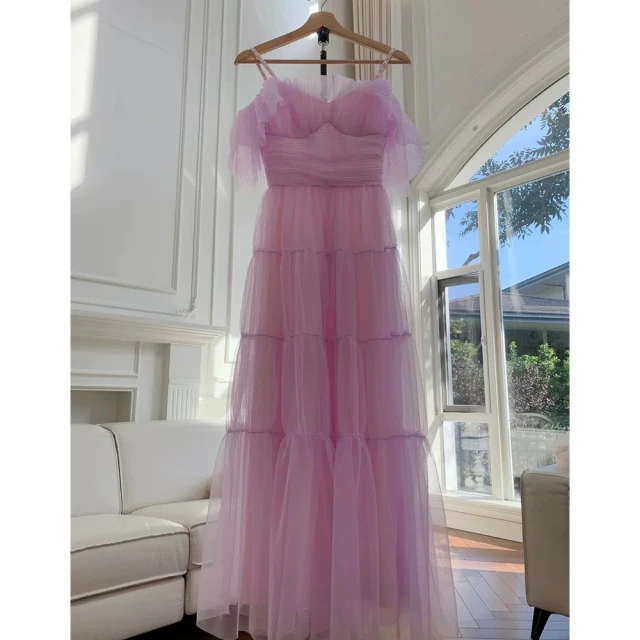 【派對樂木婚禮La Morongo Dress】紫色蛋糕裙洋裝(蛋糕裙/洋裝/婚禮/派對洋裝/禮服/小禮服/晚禮服/紫色)