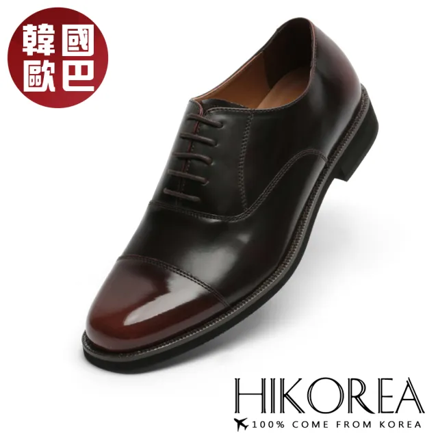【HIKOREA】韓國空運。剛柔美學立體縫線微尖頭紳士皮鞋/版型偏小(73-456共2色/現+預)