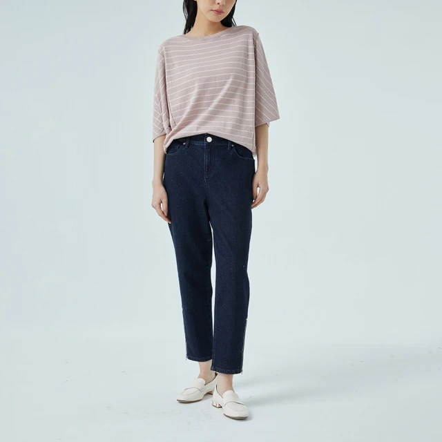 【giordano ladies】22SS-褲腳拉鍊牛仔褲(丹寧色)