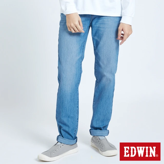 【EDWIN】JERSEYS 迦績EJ6 車織帶AB牛仔褲-男款(重漂藍)