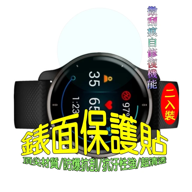 Garmin Fenix 7 / 7s / 7X Solar 軟性防爆塑鋼錶面保護貼(二入裝)