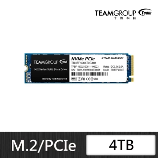 【Team 十銓】TEAM 十銓 MP34 4TB M.2 PCIe SSD 固態硬碟