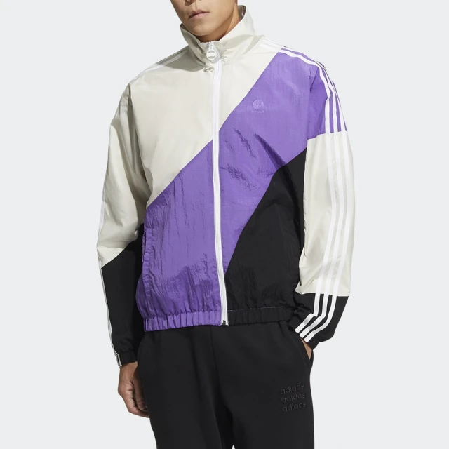 adidas 愛迪達【adidas 愛迪達】外套 男 運動 風衣外套 立領外套 亞規 M SW RET CB WB 白紫黑 HC9681