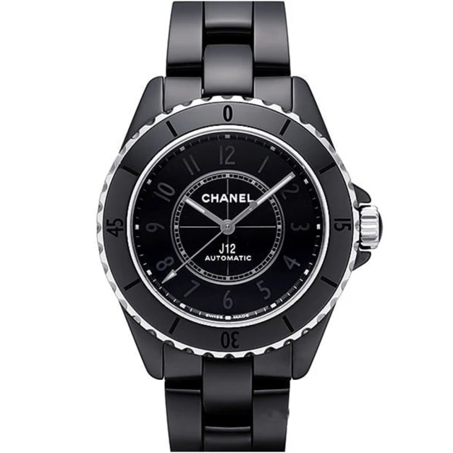 CHANEL 香奈兒 J12鑽石時標石英陶瓷腕表x黑x33m