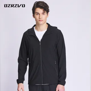 【DZRZVD 杜戛地】62001男款彈性機能外套Stretch Active黑色(適合春秋兩季、防曬抗UV、防潑水、Q感)