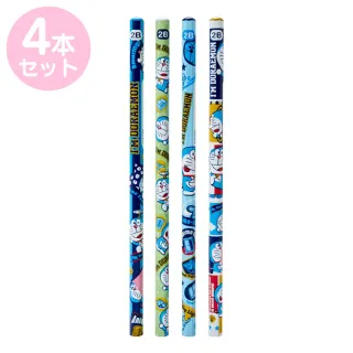 【SANRIO 三麗鷗】2B 袋裝鉛筆 4入 哆啦A夢(三麗鷗)