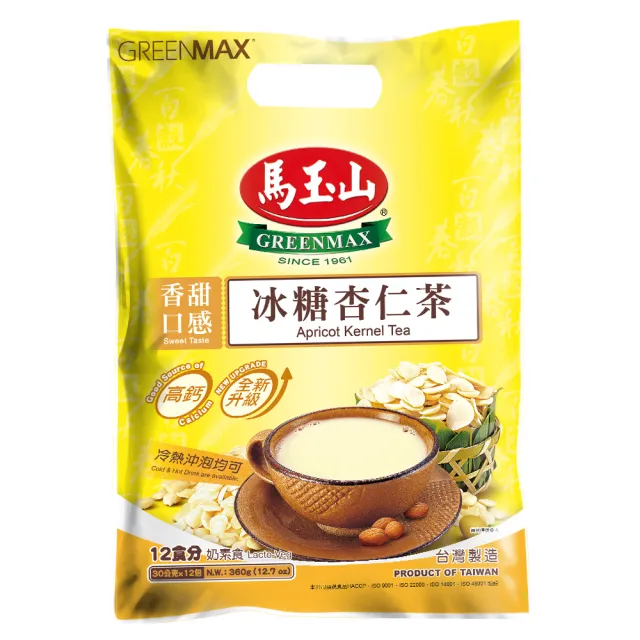 馬玉山 冰糖杏仁茶 30gx12入 袋 Momo購物網
