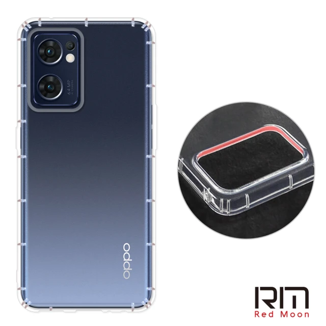 【RedMoon】OPPO Reno7 5G 防摔透明TPU手機軟殼 鏡頭孔增高版