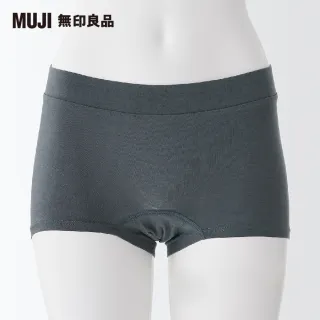 【MUJI 無印良品】女有機棉混彈性天竺拳擊生理內褲(共2色)