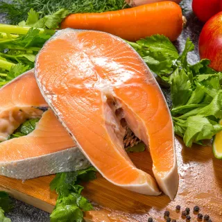 【鮮綠生活】智利頂級鮭魚切片(220g±10%/包 共14包『momo老饕美味標章』 認證)