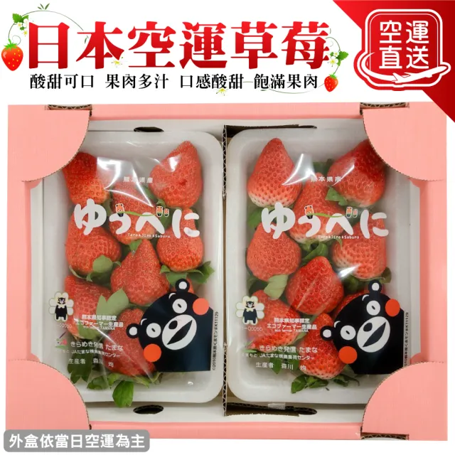 【WANG 蔬果】日本黃金周熊本/福岡/佐賀/長崎草莓1組(每組2小盒/約550g)