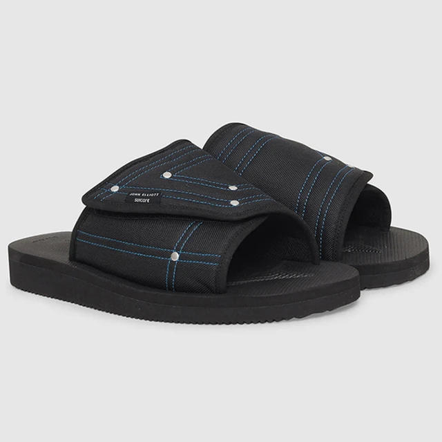 【SUICOKE】x JOHN ELLIOTT SAW-CAB-B OG-270CABJE 黑色 縫線 聯名款 抗菌內裡 拖鞋 SK270CABJEBK