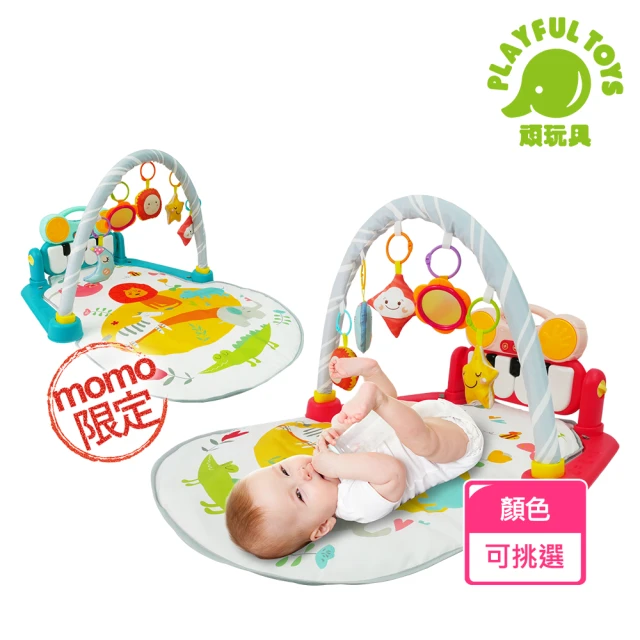 【Playful Toys 頑玩具】雙鼓腳踏琴嬰兒健力架(寶寶健身架遊戲墊)