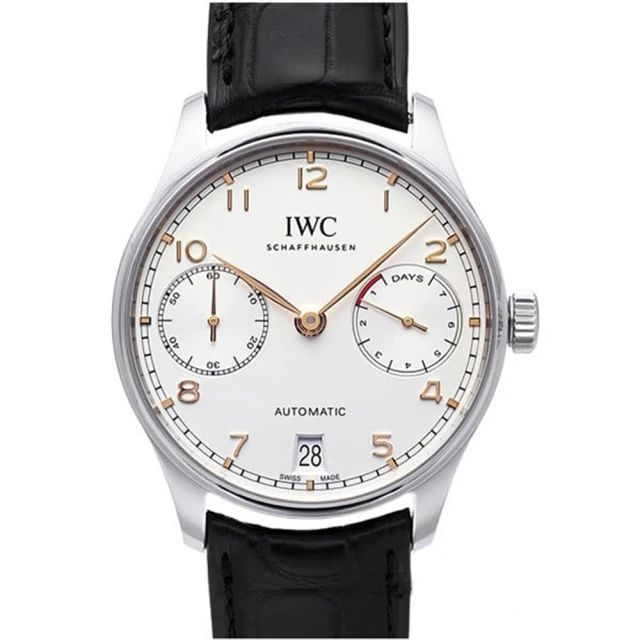 【IWC 萬國錶】Protuguese 大葡萄牙系列七日鍊機械款x白面金字x42.3mm(IW500704)