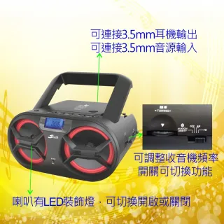 【Smith 史密斯】藍牙手提音響/家用CD播放機 A-5011(藍牙CD手提機/手提收音機)