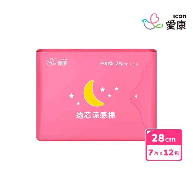 第09名 【愛康】涼感衛生棉－經典夜用型 28cm（12 包入）