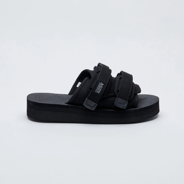 【SUICOKE】MOTO-PO 黑色 尼龍 厚底 魔鬼氈 拖鞋 SK21056POBK