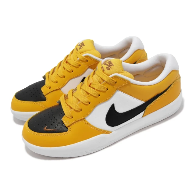 NIKE 耐吉【NIKE 耐吉】滑板鞋 SB Force 58 PRM L 男鞋 黃 黑 撞色 休閒鞋 運動鞋(DH7505-700)