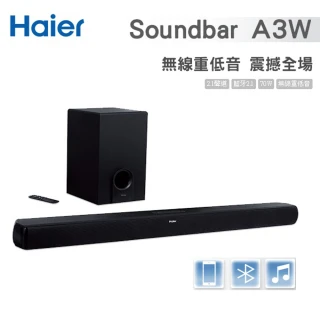【Haier 海爾】藍牙無線Soundbar+無線重低音喇叭(A3W)