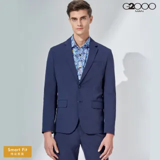【G2000】時尚雙釦平紋式西裝式外套-藍色(1111100178)