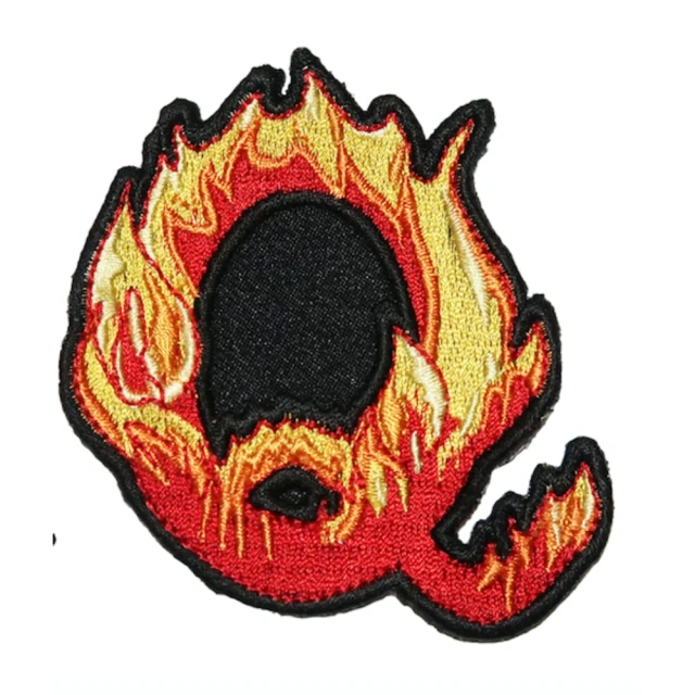 火焰Q 熨斗刺繡士氣章 貼章 補丁貼 燙布貼 徽章