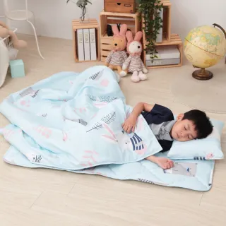 【Leafbaby】台灣製天絲幼兒園專用兒童睡墊三件組(兔兔班)