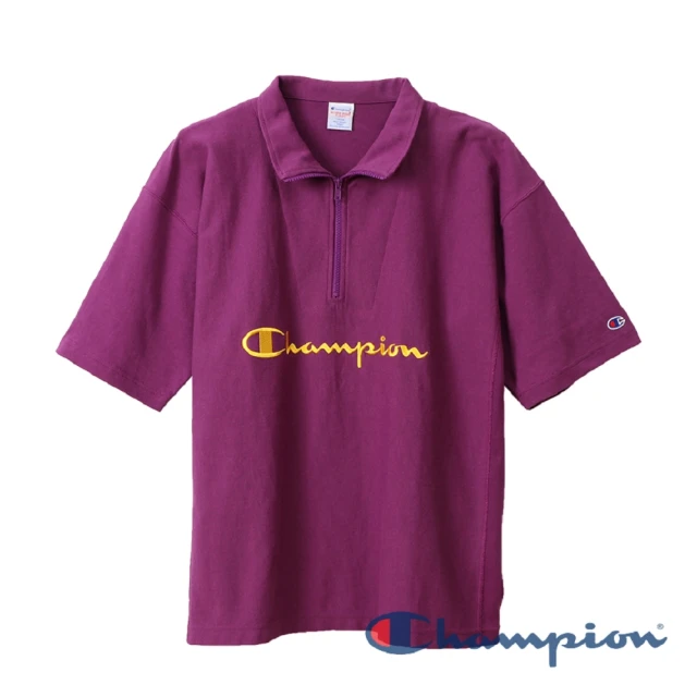 Champion【Champion】RW開襟拉鍊短Tee-紫色-9.4oz